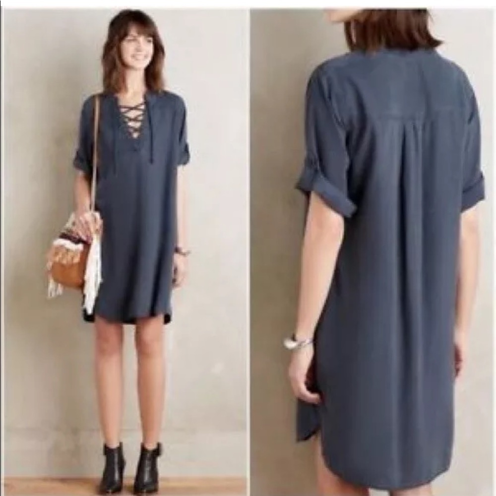 Anthropologie Lace Up Dress